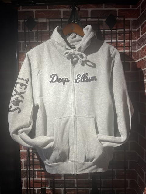 Deep Ellum Texas Chenille Zip Up Jacket Hoodie