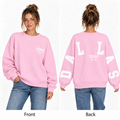 Dallas Wraparound Crewneck Sweatshirt – Light Pink