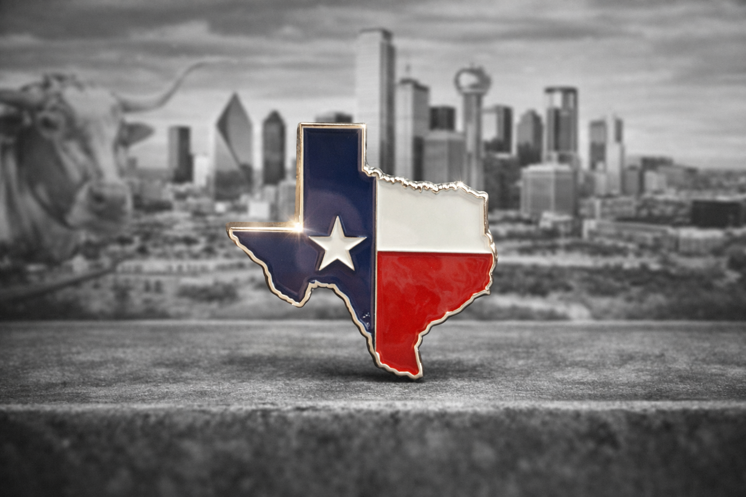 Collector edition  State Texas Flag jumbo Lapel Pin