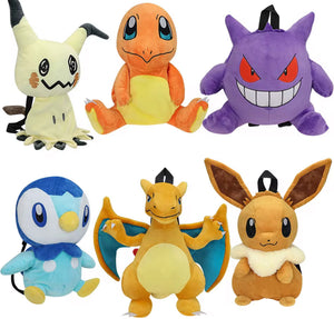 Snorlax Gengar Charmander Charizard Plush Backpack Snorlax Cartoon School Bag knapsack Backpack