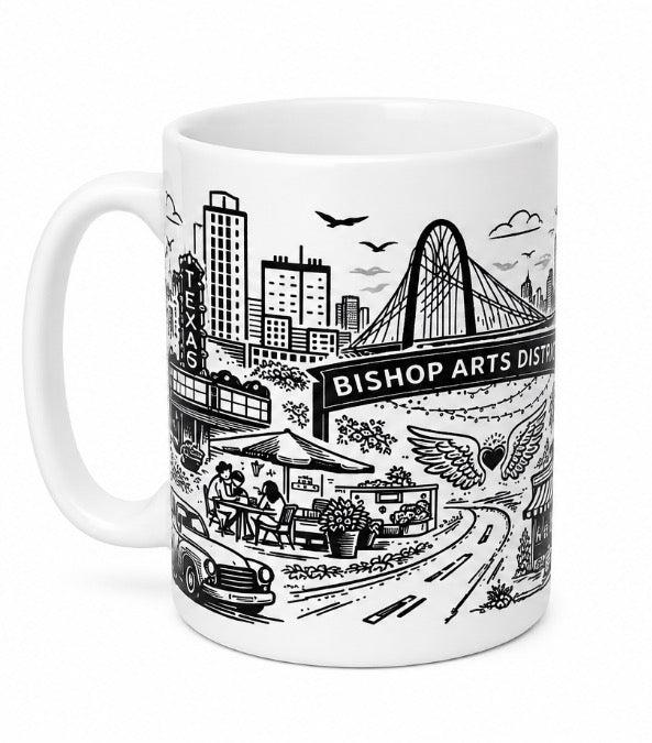 Bishop Arts District Texas Coffee  Mug 24oz