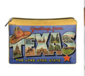 Texas historic postcard Designer Artist Collection Clutch  Bag