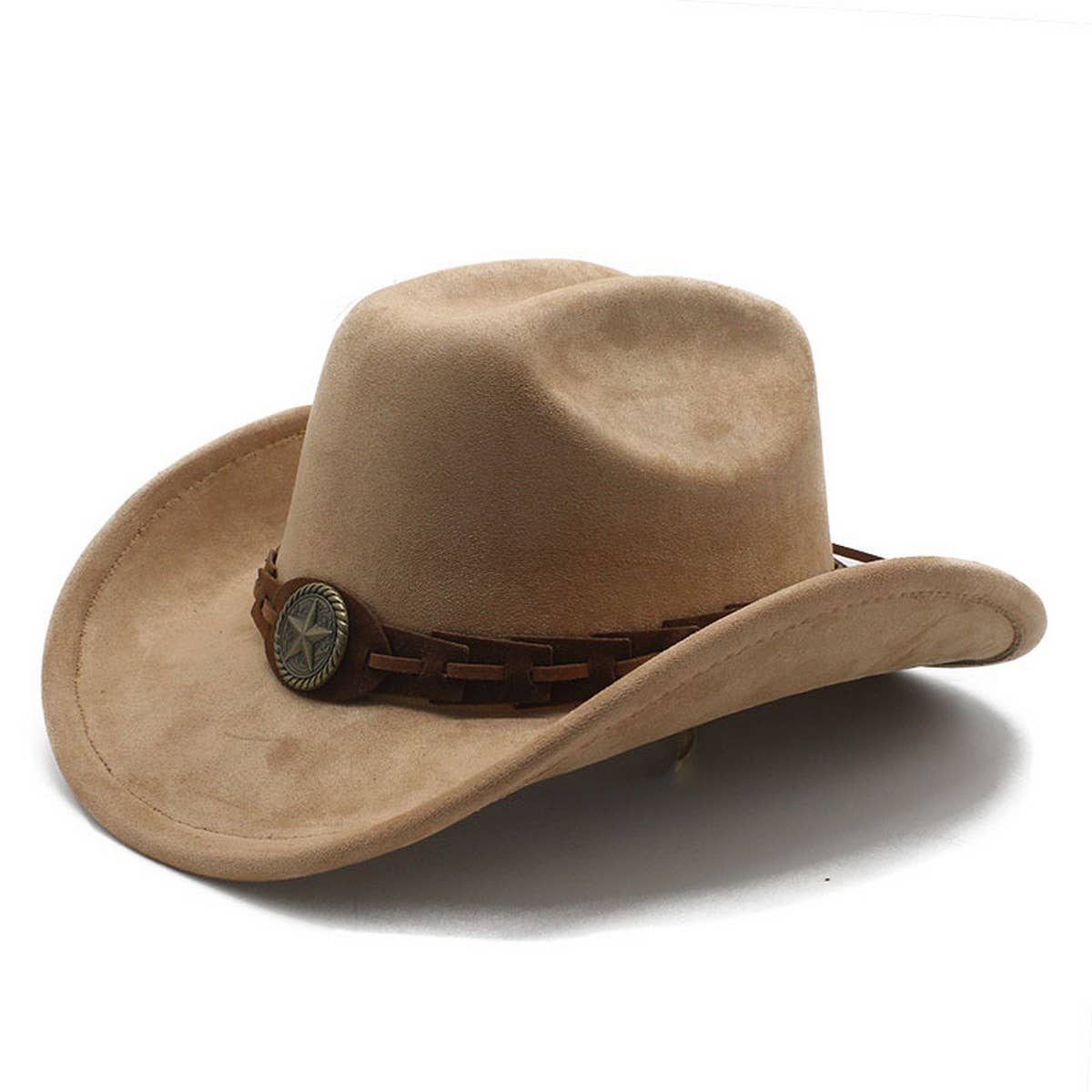 SUEDE FELT HAT COWBOY HAT MEN'S WOOL HAT FELT HAT_CWAH2510