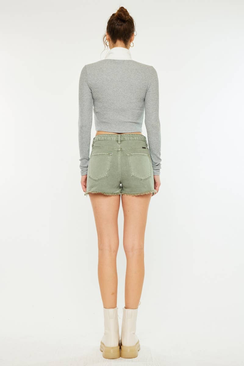 Womens High Rise Denim Shorts