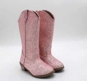 Kids Texas  Pink Glitter, Cowboy Boots