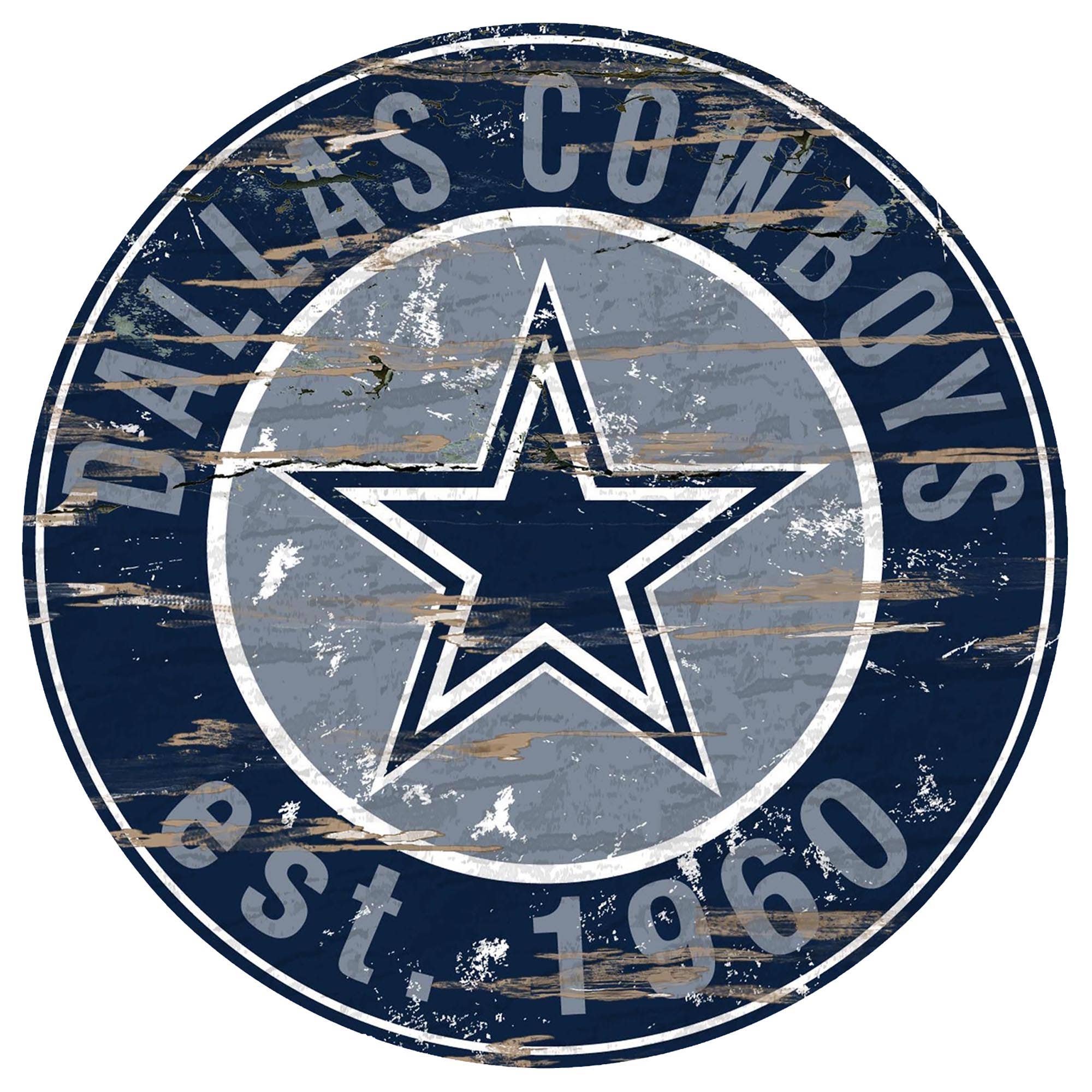 24" Dallas Cowboys Round MDF