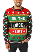 Men's Naughty or Nice Reversible Ugly Christmas Sweater