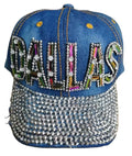 Dallas Bling EMBROIDERED STUDDED BASEBALL CAP