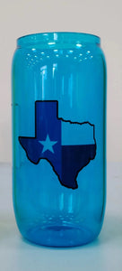 Texas  ICON Blue Can Glass