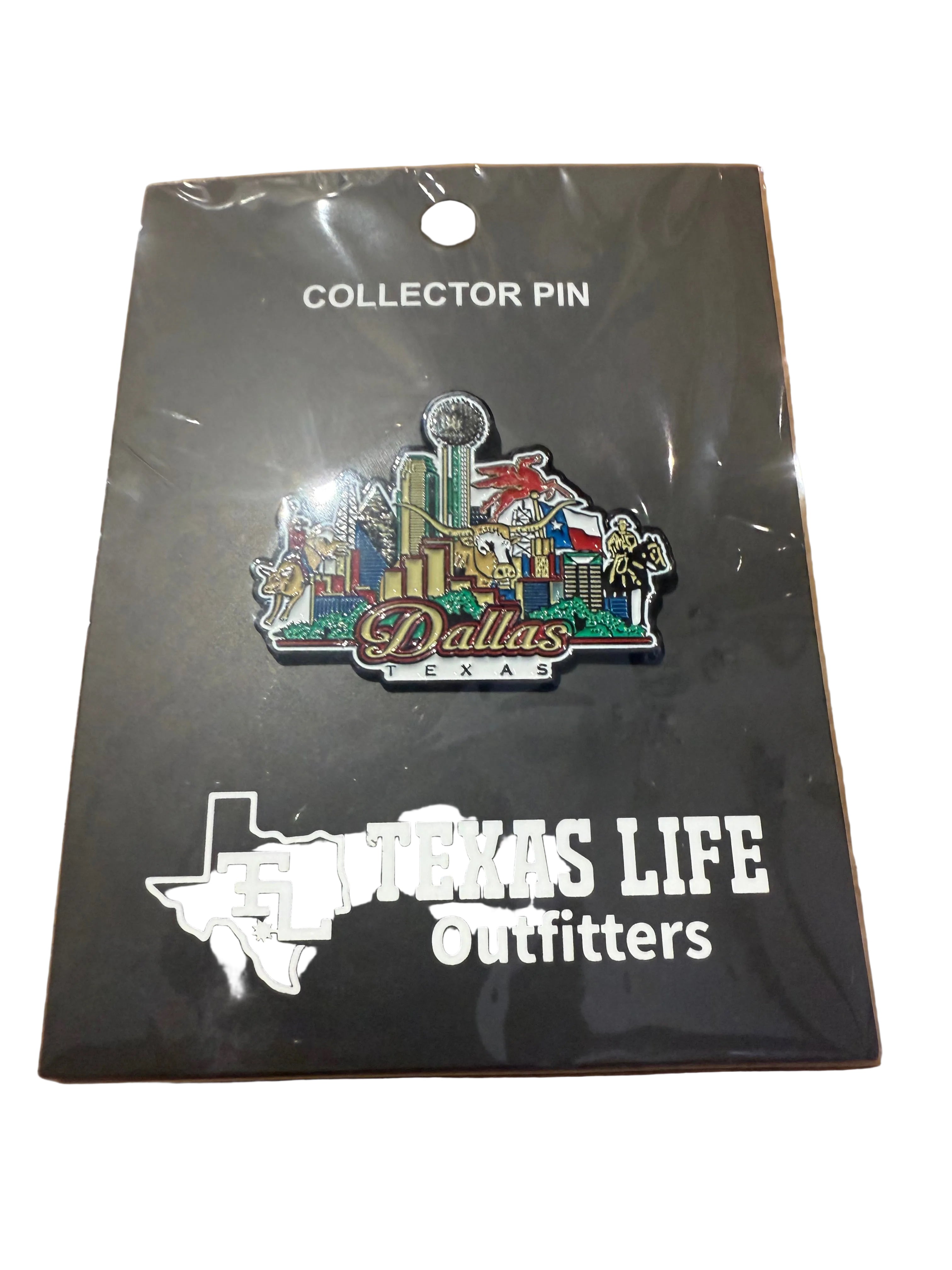 Collector edition Dallas Skyline  jumbo Lapel Pin