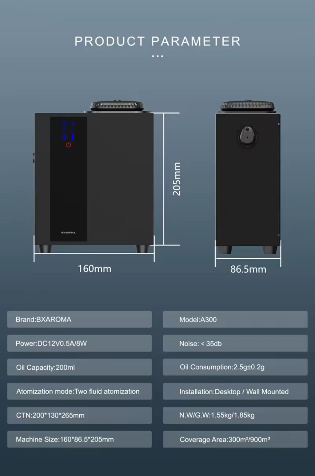 Large Diffuser 3000 SF and 2 Free 200 ml oil bottles  (Please Specify your choice of scent)
