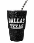 Mini Black DALLAS Texas Icons Tumbler Shot Glass 3oz