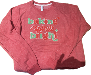 Baking spirits, bright crewneck, snow fleece SWEATSHIRT