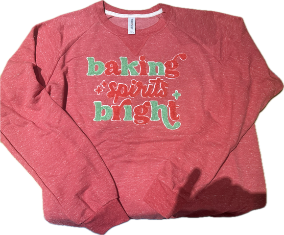 Baking spirits, bright crewneck, snow fleece SWEATSHIRT