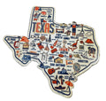 Great State of Texas , wooden Magnet