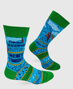 I'm No Weatherman Men's Novelty Crew Socks