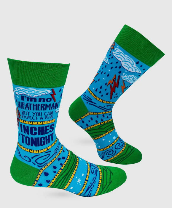 I'm No Weatherman Men's Novelty Crew Socks