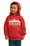 Youth Red Dallas Skyline Hoodie