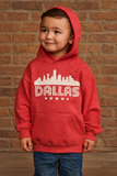 Youth Red Dallas Skyline Hoodie