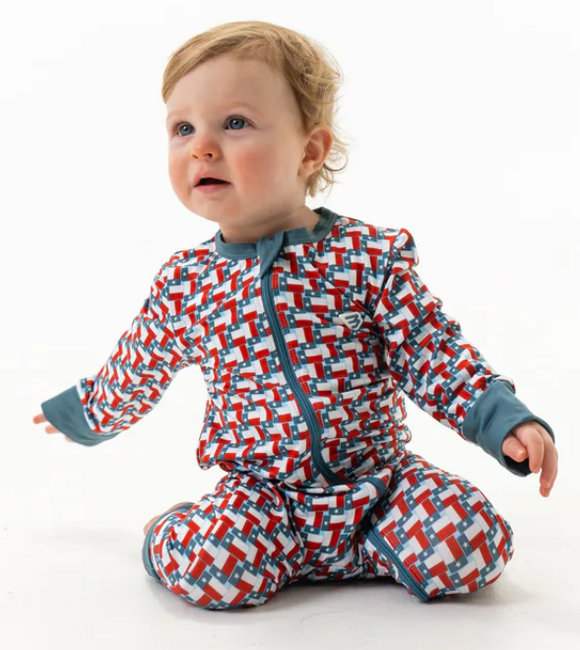 Burlebo Baby Zip Up - Texas Flag