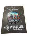 Collector edition Dallas circle skyline jumbo Lapel Pin