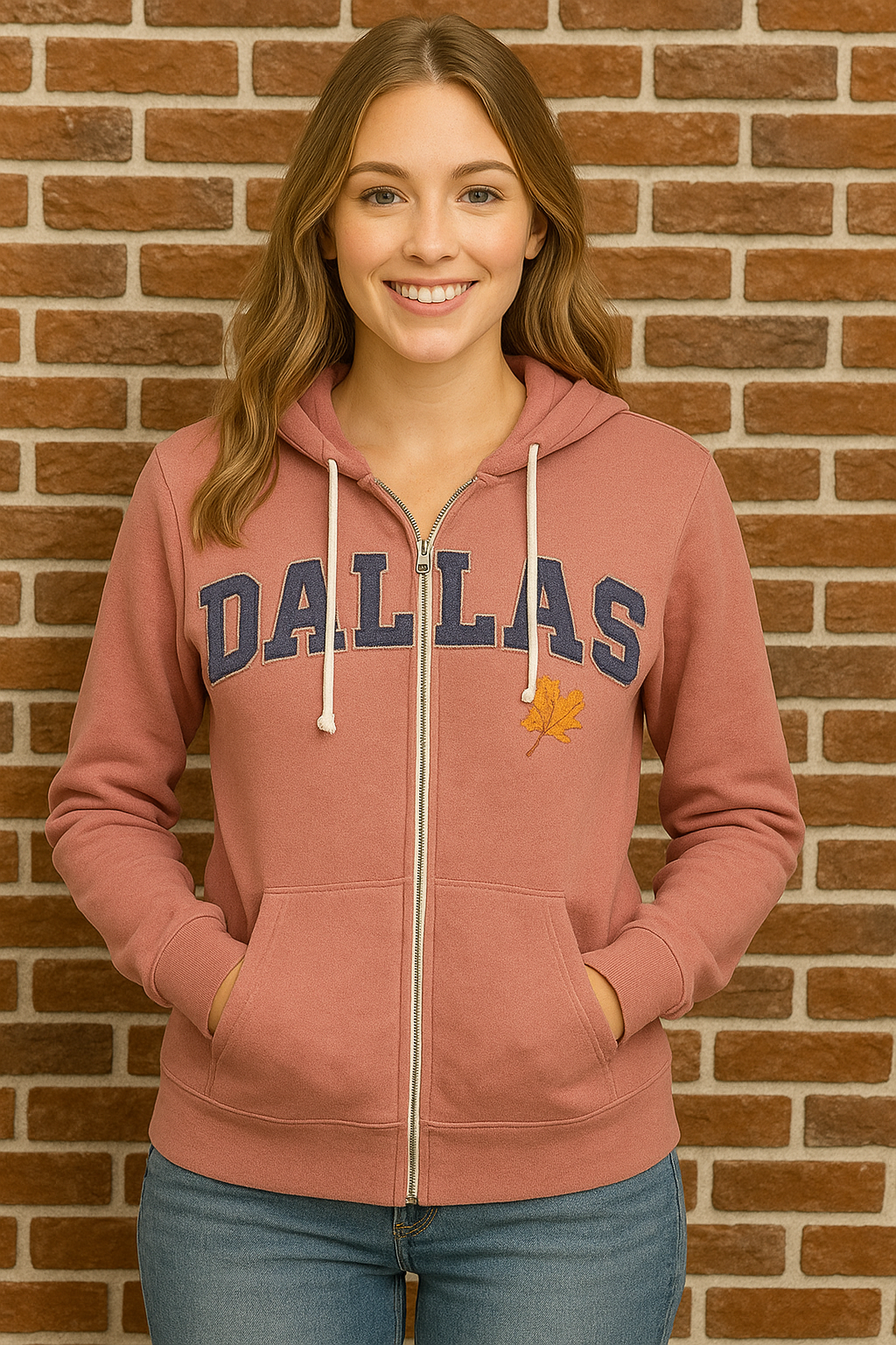 Dallas Chenille Zip Up Jacket Hoodie