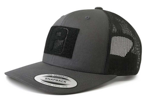 Charcoal Black Snap Back Hat