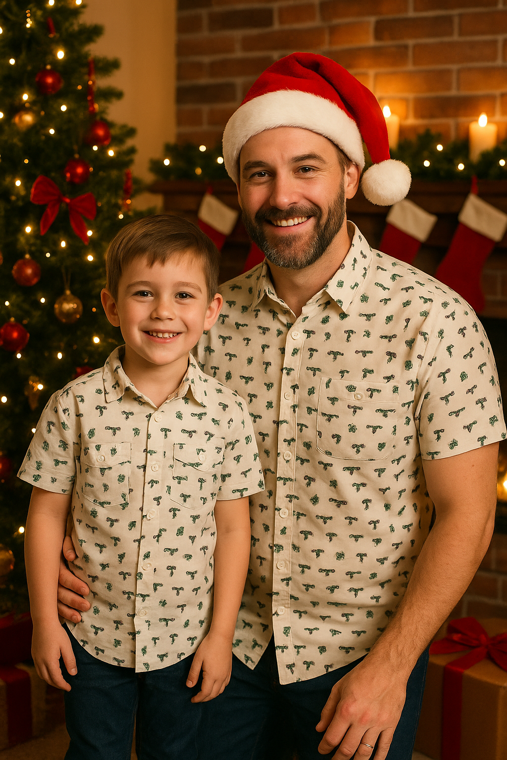 12 Youth Texas Holiday Performance Pearl Snap Button Up Holiday Icons by Texas Life Outfitters