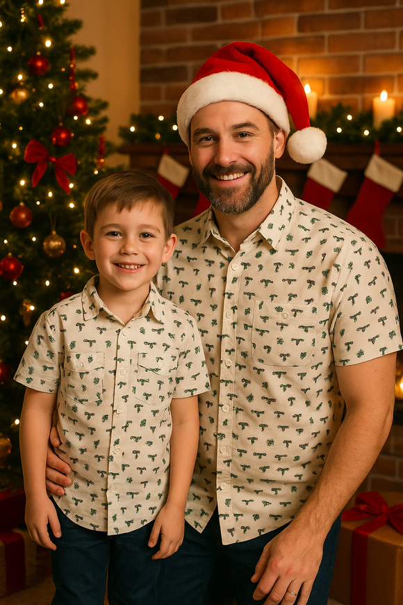 12 Youth Texas Holiday Performance Pearl Snap Button Up Holiday Icons by Texas Life Outfitters