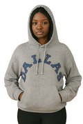 Dallas Navy Silver Chenille Twill Hoodie Sweatshirt