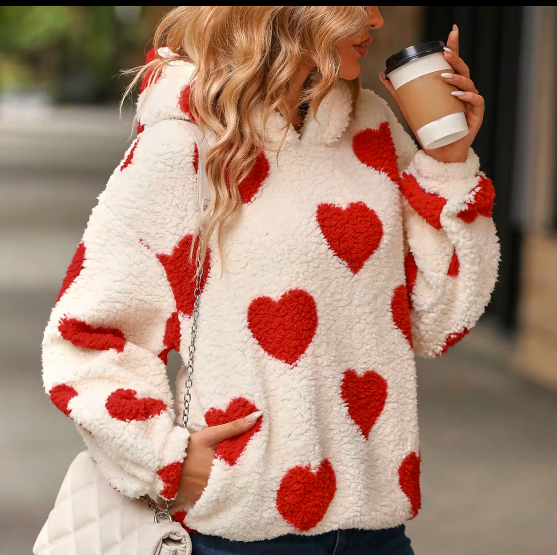 Heart Sherpa Hoodie