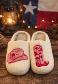 Texas Boots Sherpa SLIPPERS