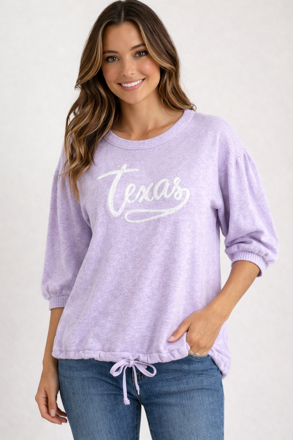 Womens Cuddle Texas Chenille Sweater Tie