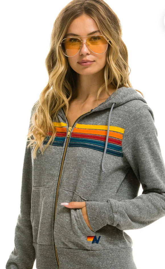 Texas Multi color stripe Zip Up Jacket Hoodie