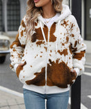 Full Zipper Cowhide Pullover