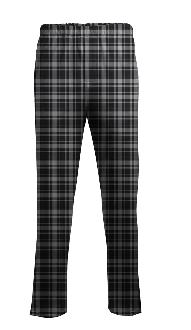 Grey / Black Double-Brushed Cotton Harley Flannel Pant  Plaid