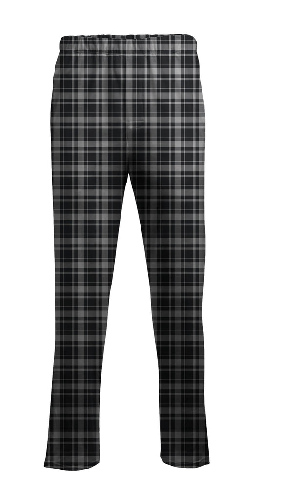 Grey / Black Double-Brushed Cotton Harley Flannel Pant  Plaid