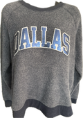 Dallas Texas Sparkle Chenille Inside Out Crew Sweater
