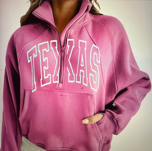 Texas 1/2 Zip Crew Sweatshirt
