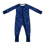 Texas Icons Baby Zip Up - bluebonnet blue