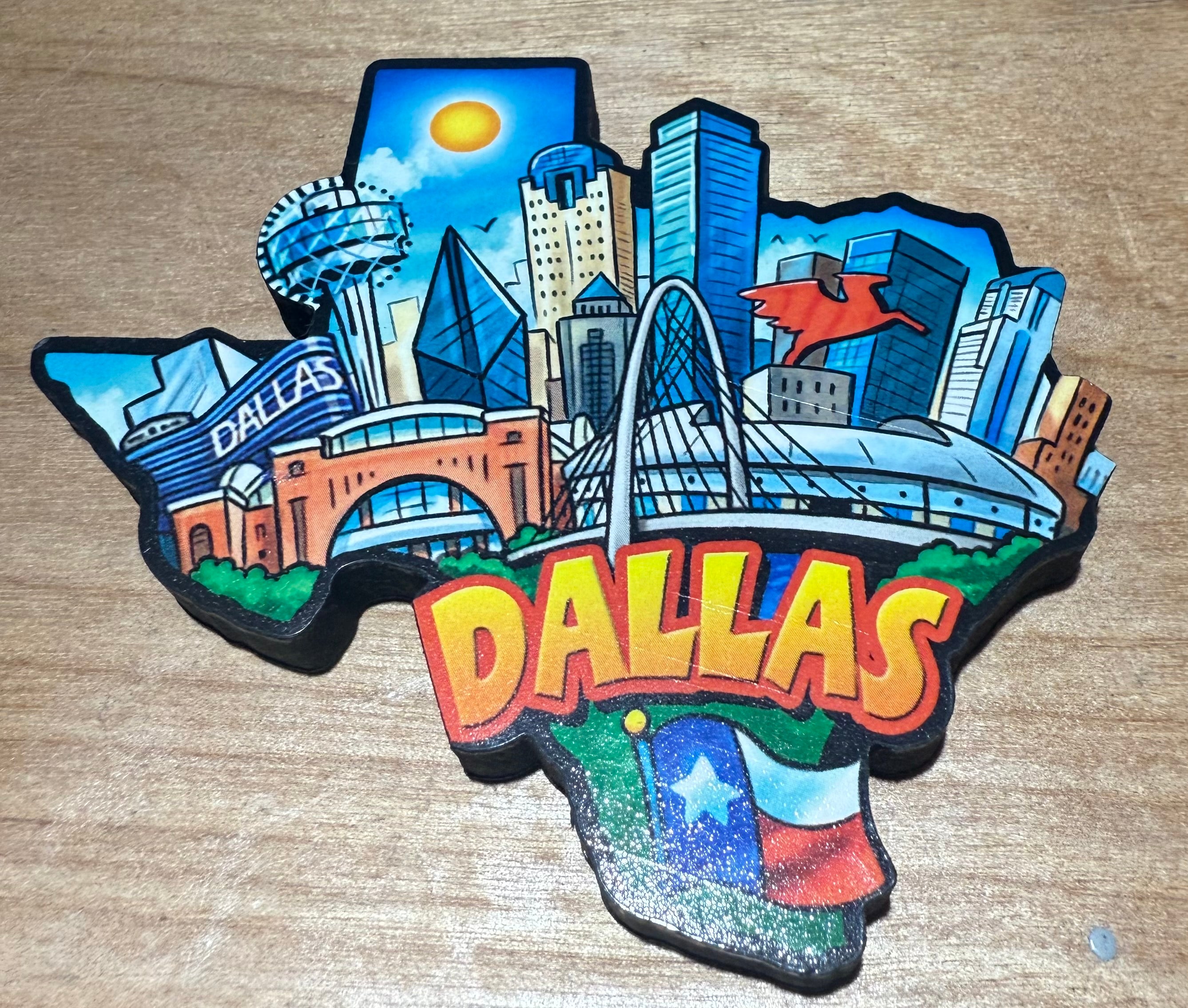 Dallas Texas - Skyline , Magnet