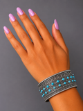 Western Cowgirl Turquoise  Vintage Sliver Bracelet