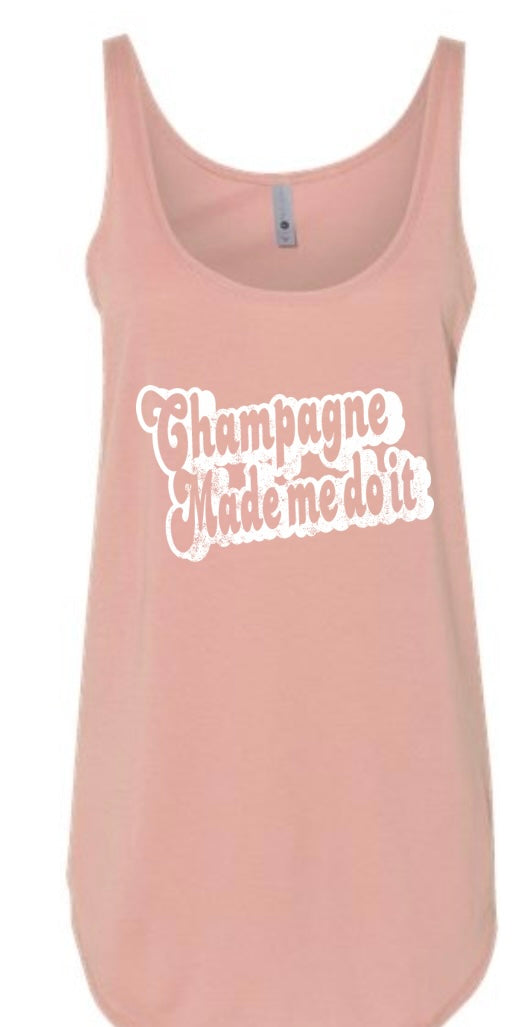 Champagne Made Do It Festival Tank Top