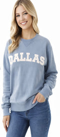 Dallas Chenille Crew Sweatshirt Garment Dyed Comfort Washed