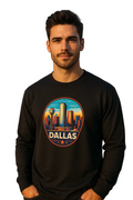 Dallas Vintage Skyline Heavyweight oversized Long Sleeve T-shirt