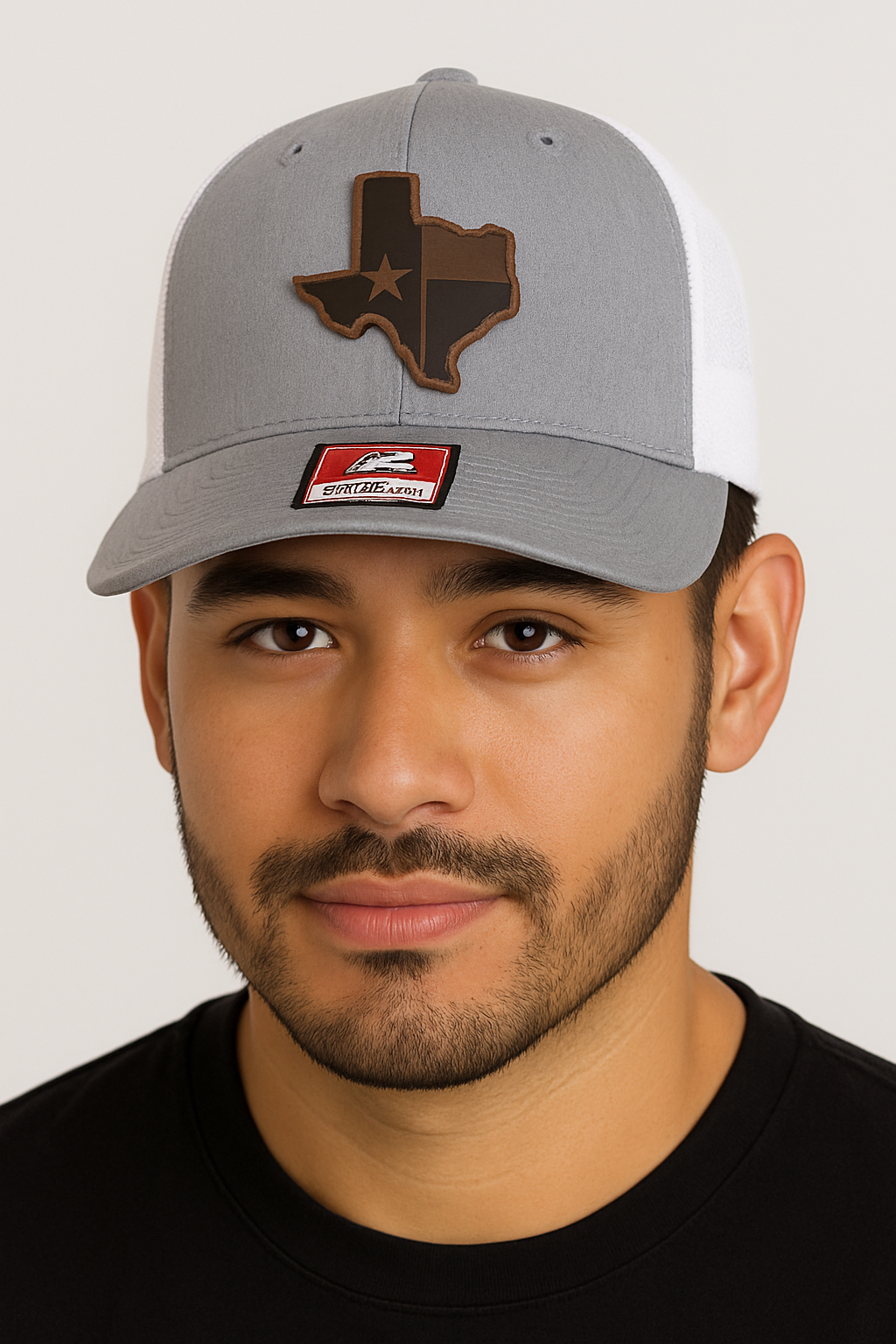 TEXAS MAP PATCH - Richardson Flex fit HEATHER Black /BLACK Cap Hat