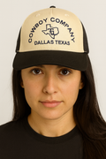 Cowboy Company  Retro 2-Tone  Natural Black Cap Hat