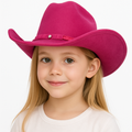 Faux Suede Cutter Crown Cowboy Hat
