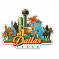 Dallas, Texas - Skyline , Magnet