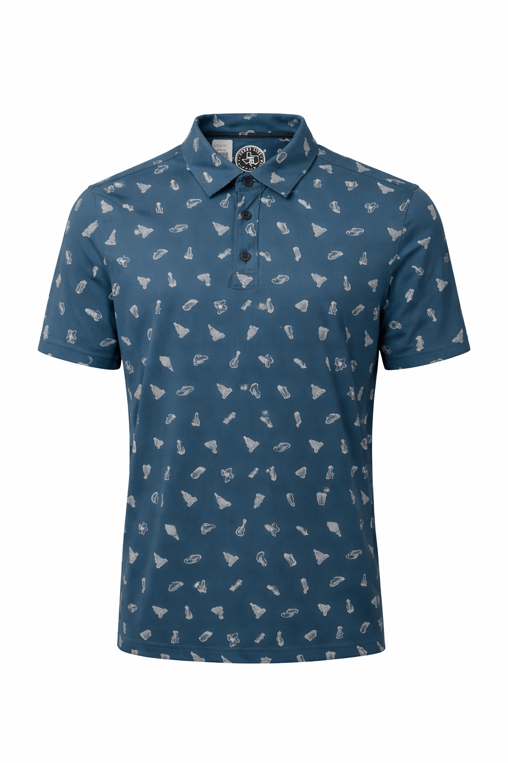 Texas Icons Performance Polo Blue